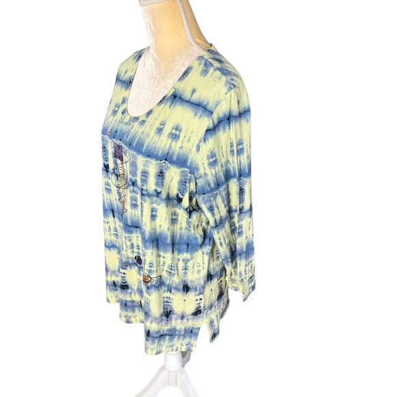 The Added Touch Unique Wearable Art Boxy Artsy Tunic Top Size Medium New - Picture 5 of 13